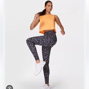Sweaty Betty Power Workout Leggings Cheetah Print Sz 6